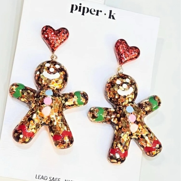 NWT ⚜️♥️⚜️ Piper K Christmas Balloon Sparkle
Gingerbread Cookie Earrings - Picture 3 of 5